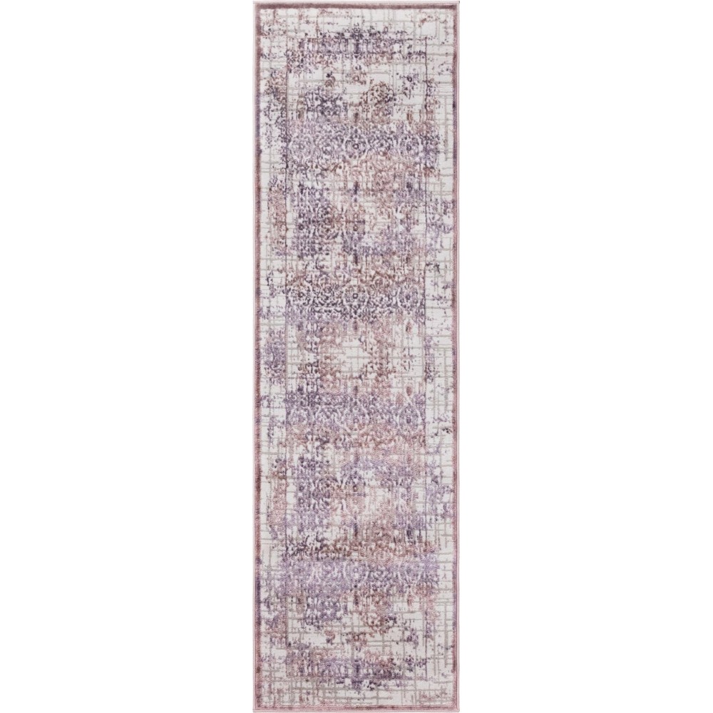 Rug Unique Loom Aberdeen Violet Runner 2' 0 x 7' 0