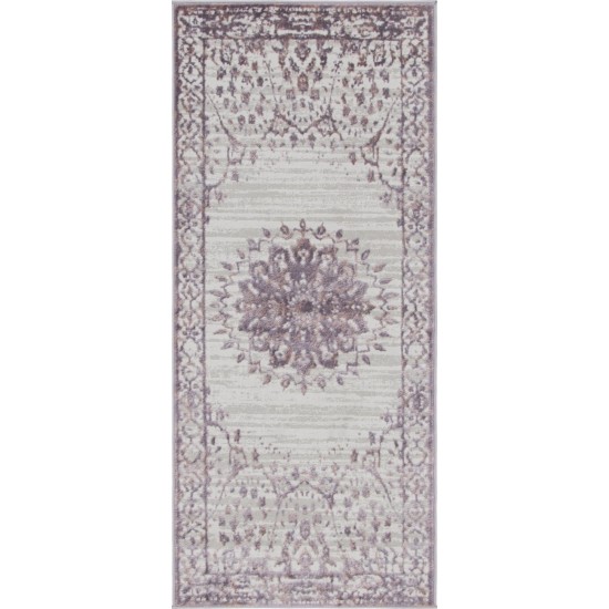 Rug Unique Loom Aberdeen Violet Runner 2' 7 x 6' 0