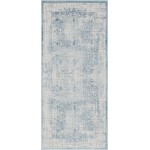 Rug Unique Loom Aberdeen Blue Runner 2' 7 x 6' 0