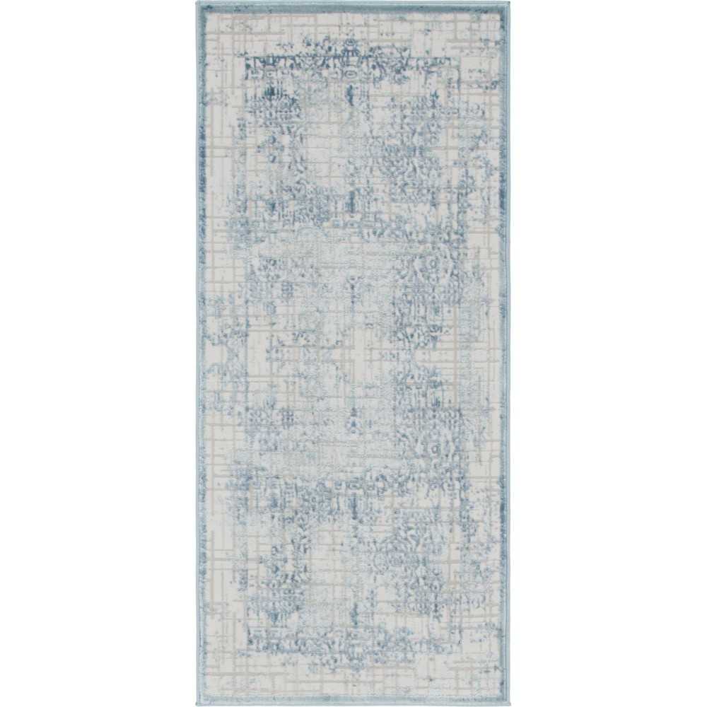 Rug Unique Loom Aberdeen Blue Runner 2' 7 x 6' 0 Rug Unique Loom Aberdeen Blue Runner 2' 7 x 6' 0