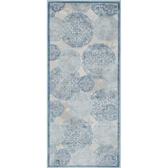 Rug Unique Loom Aberdeen Blue Runner 2' 7 x 6' 0