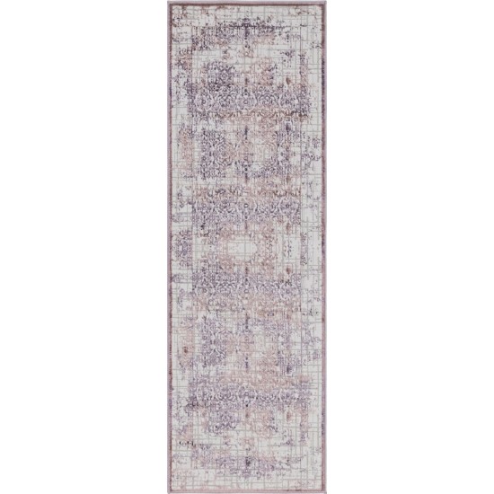 Rug Unique Loom Aberdeen Violet Runner 2' 7 x 8' 2