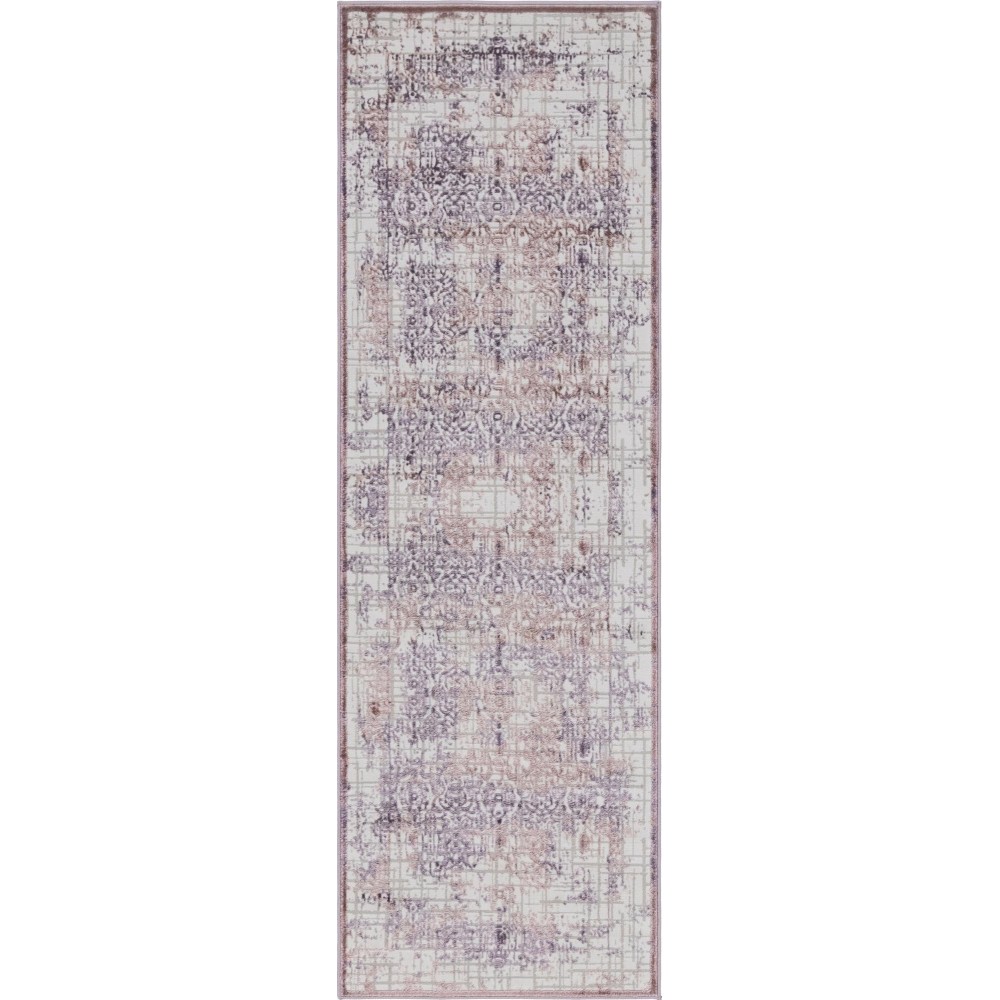 Rug Unique Loom Aberdeen Violet Runner 2' 7 x 8' 2