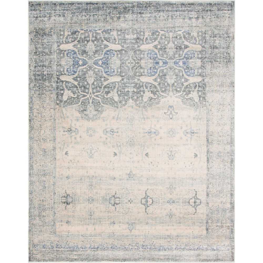 Rug Unique Loom Asheville Gray Rectangular 8' 0 x 10' 0