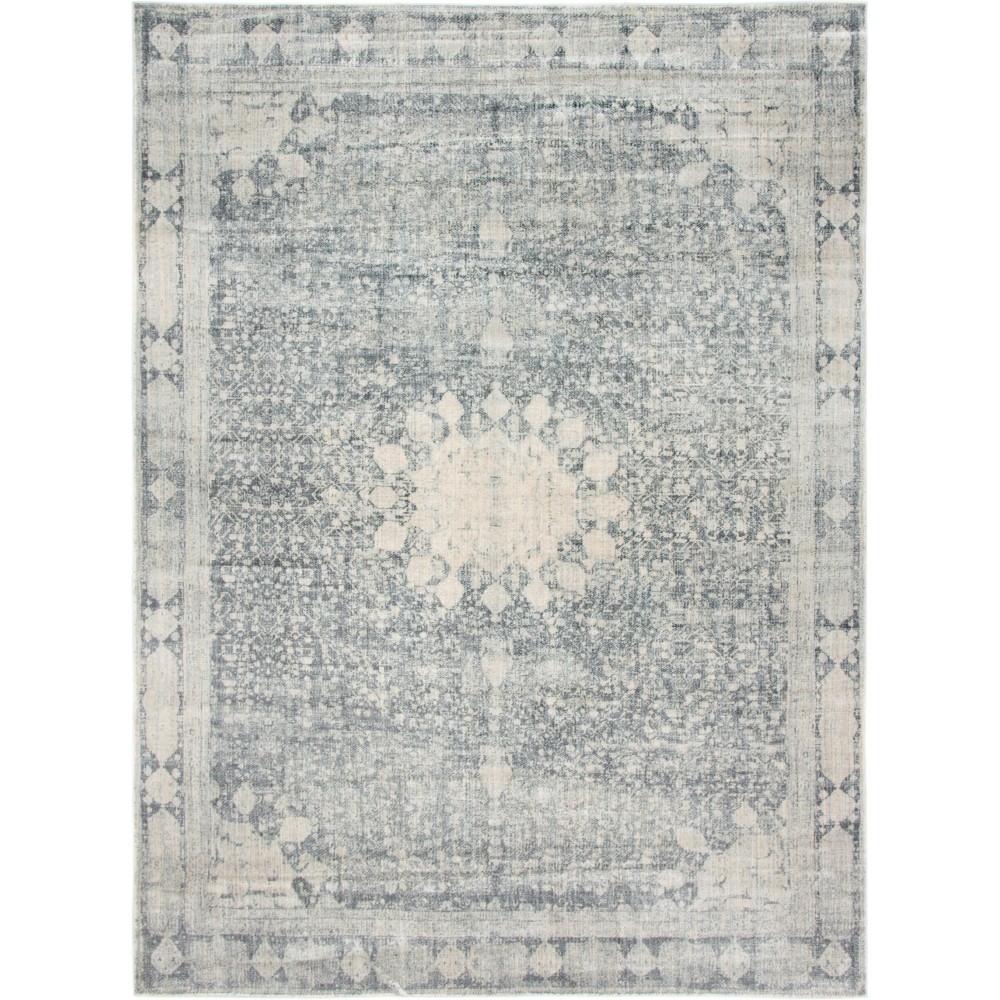 Rug Unique Loom Asheville Gray Rectangular 9' 0 x 12' 0