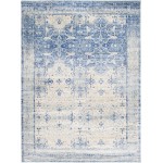 Rug Unique Loom Asheville Navy Blue Rectangular 9' 0 x 12' 0