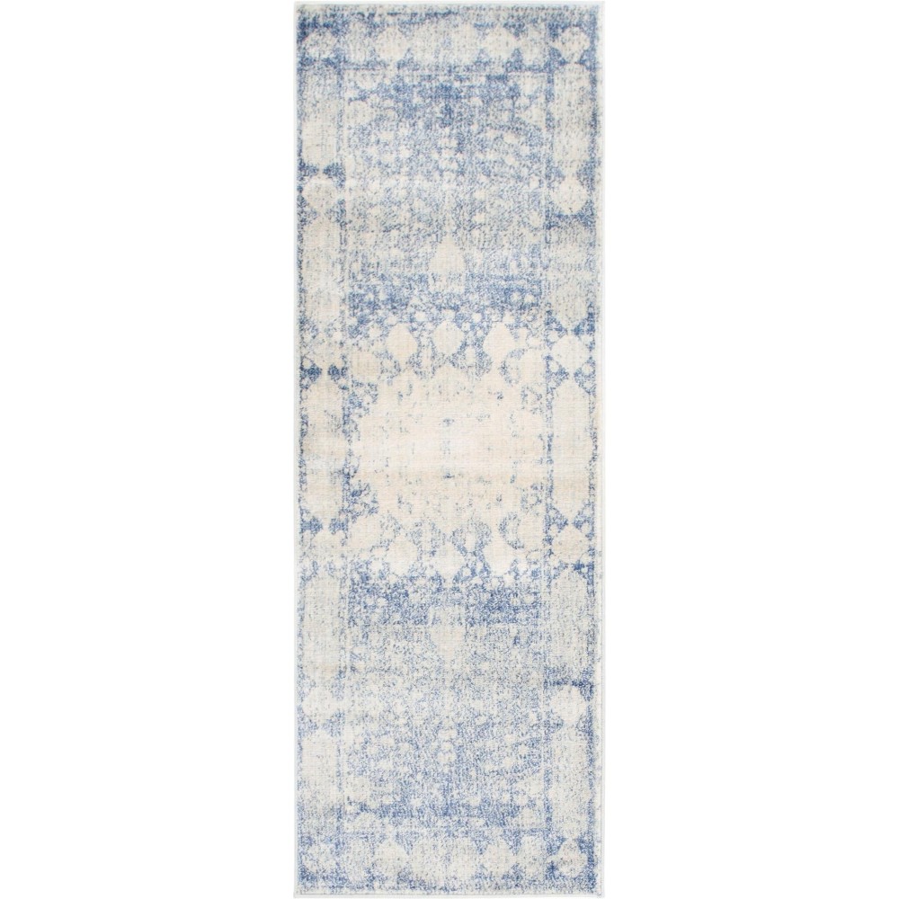 Rug Unique Loom Asheville Navy Blue Runner 2' 2 x 6' 0