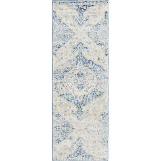 Rug Unique Loom Asheville Blue Runner 2' 2 x 6' 0