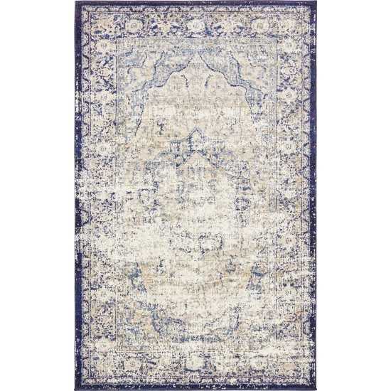 Rug Unique Loom Augustus Blue Rectangular 3' 3 x 5' 3