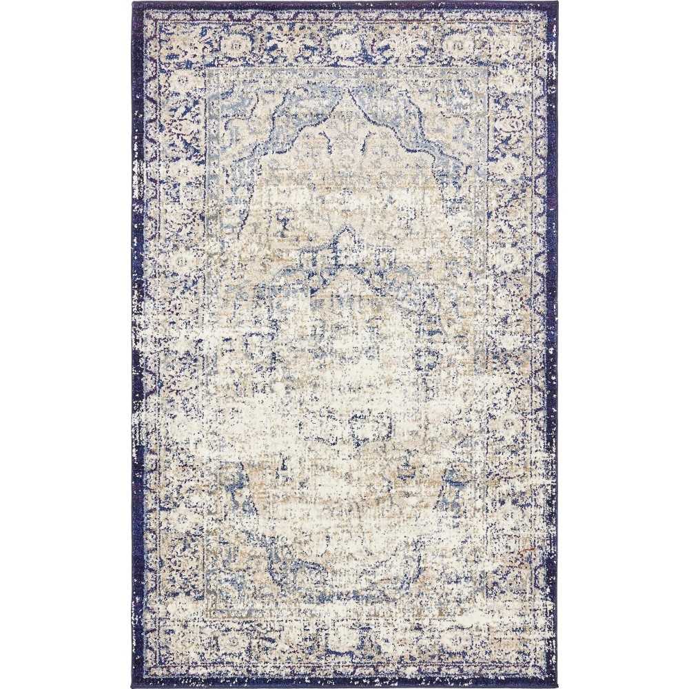 Rug Unique Loom Augustus Blue Rectangular 3' 3 x 5' 3