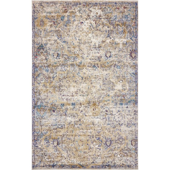 Rug Unique Loom Augustus Tan Rectangular 5' 0 x 8' 0