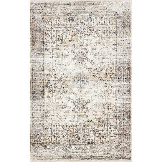 Rug Unique Loom Augustus Ivory Rectangular 5' 0 x 8' 0