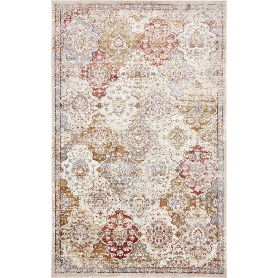 Rug Unique Loom Augustus Beige Rectangular 5' 0 x 8' 0