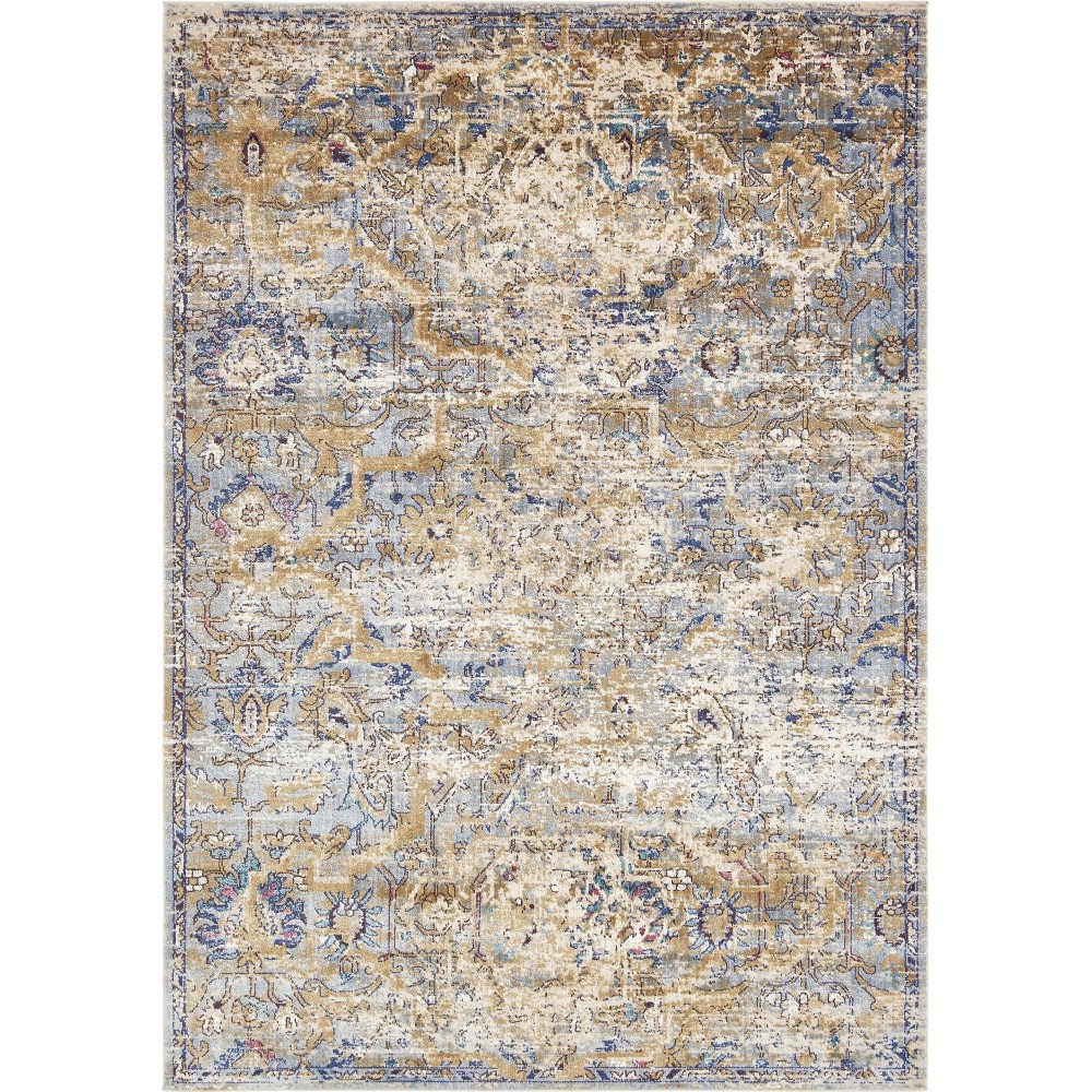 Rug Unique Loom Augustus Tan Rectangular 7' 0 x 10' 0