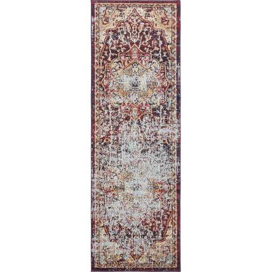 Rug Unique Loom Augustus Rust Red Runner 2' 2 x 6' 7