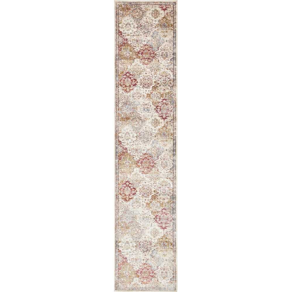 Rug Unique Loom Augustus Beige Runner 2' 7 x 12' 2