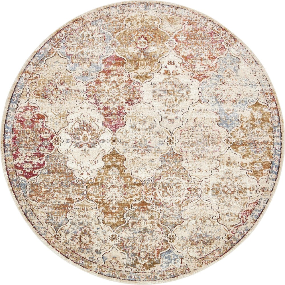 Rug Unique Loom Augustus Beige Round 8' 0 x 8' 0 Rug Unique Loom Augustus Beige Round 8' 0 x 8' 0
