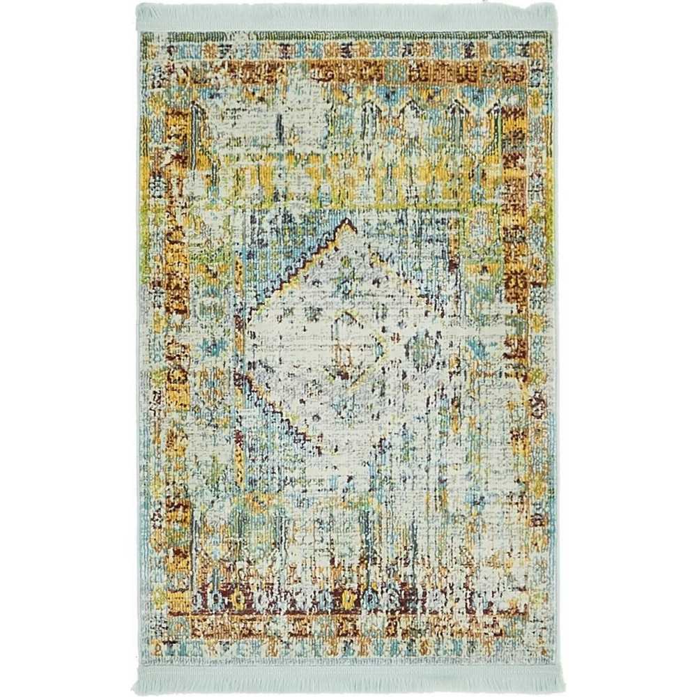 Rug Unique Loom Baracoa Light Blue Rectangular 2' 2 x 3' 0