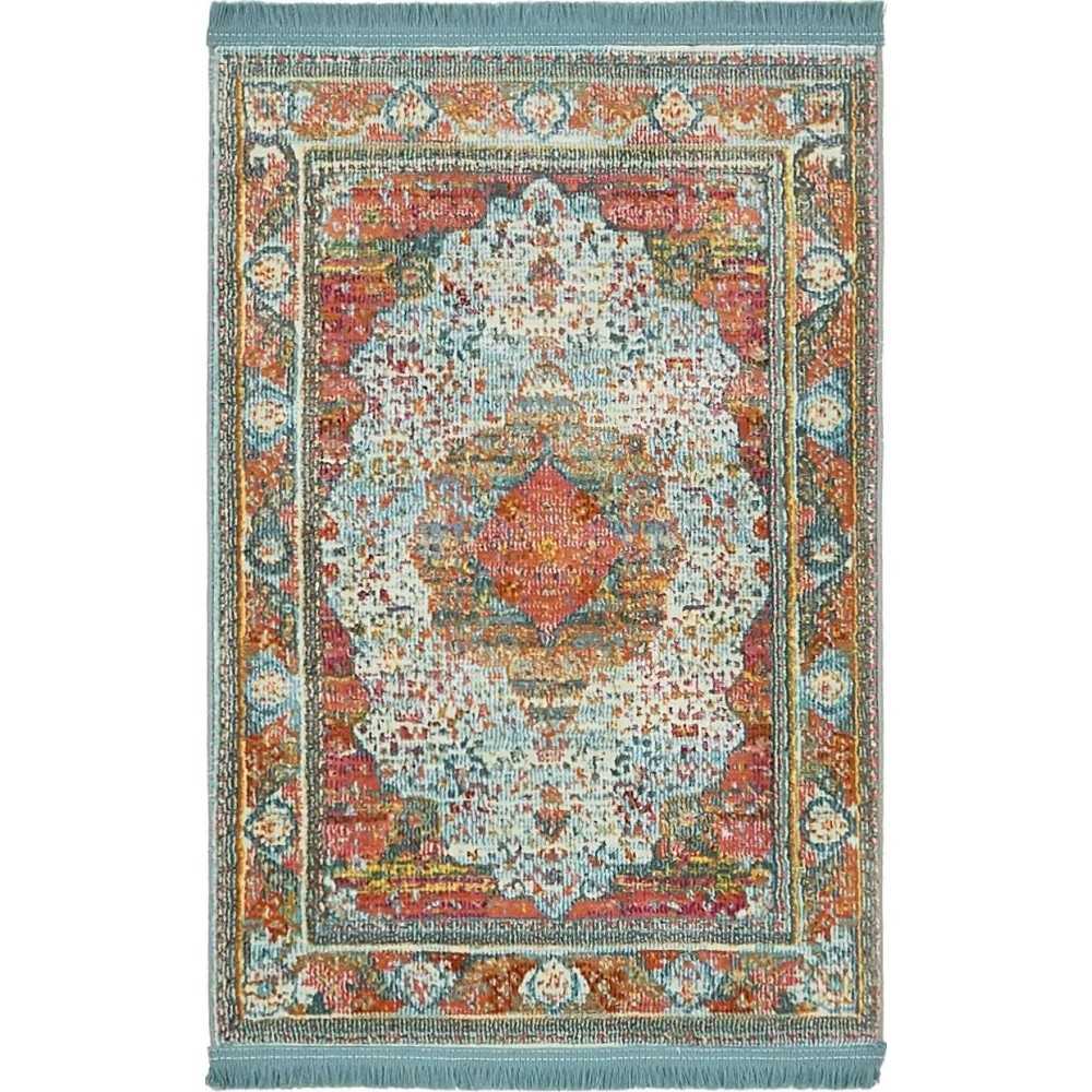 Rug Unique Loom Baracoa Light Blue Rectangular 2' 2 x 3' 0 Rug Unique Loom Baracoa Light Blue Rectangular 2' 2 x 3' 0