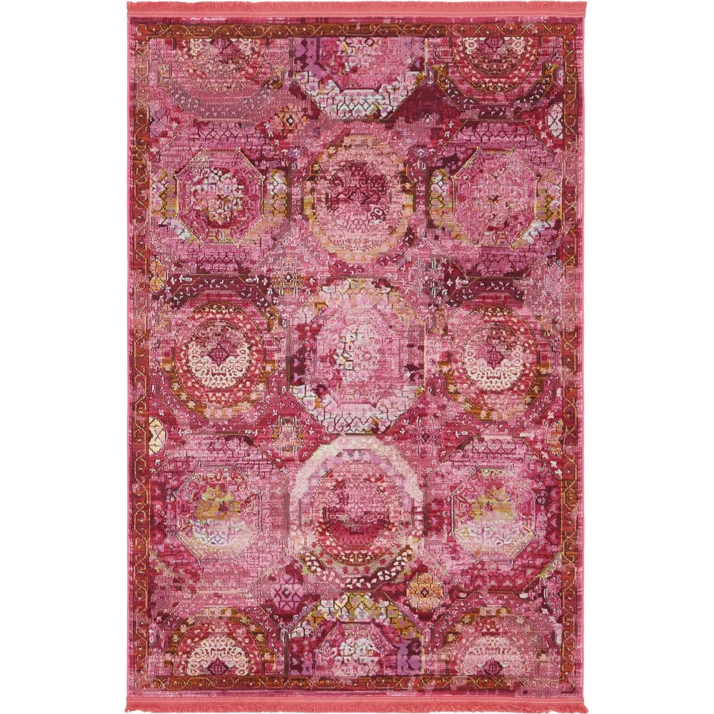 Rug Unique Loom Baracoa Pink Rectangular 4' 3 x 6' 0 Rug Unique Loom Baracoa Pink Rectangular 4' 3 x 6' 0