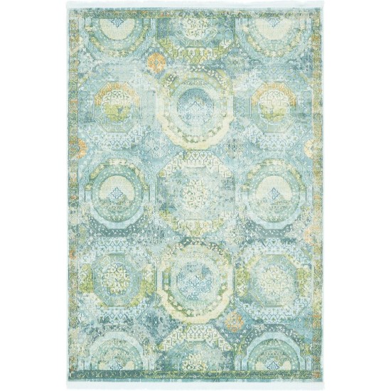 Rug Unique Loom Baracoa Light Blue Rectangular 4' 3 x 6' 0