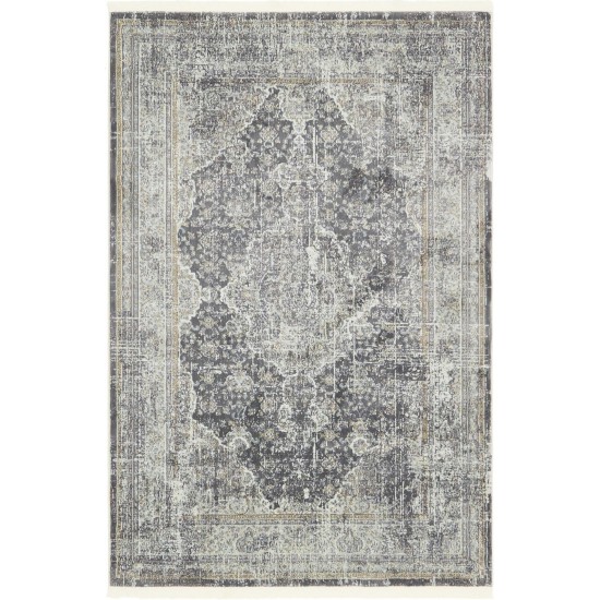 Rug Unique Loom Baracoa Dark Gray Rectangular 4' 3 x 6' 0