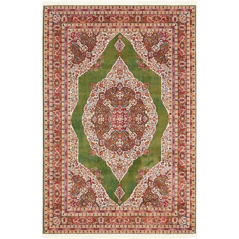 Rug Unique Loom Baracoa Green Rectangular 4' 3 x 6' 0 Rug Unique Loom Baracoa Green Rectangular 4' 3 x 6' 0