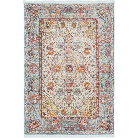 Rug Unique Loom Baracoa Light Blue Rectangular 4' 3 x 6' 0