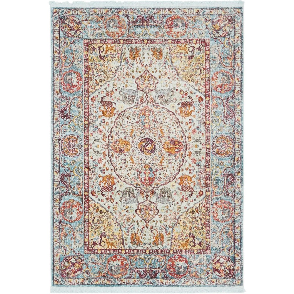 Rug Unique Loom Baracoa Light Blue Rectangular 4' 3 x 6' 0 Rug Unique Loom Baracoa Light Blue Rectangular 4' 3 x 6' 0