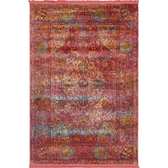 Rug Unique Loom Baracoa Red Rectangular 4' 3 x 6' 0