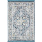 Rug Unique Loom Baracoa Blue Rectangular 4' 3 x 6' 0