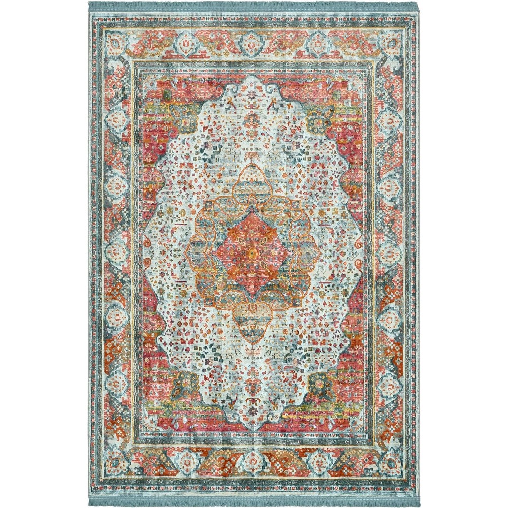 Rug Unique Loom Baracoa Light Blue Rectangular 4' 3 x 6' 0 Rug Unique Loom Baracoa Light Blue Rectangular 4' 3 x 6' 0