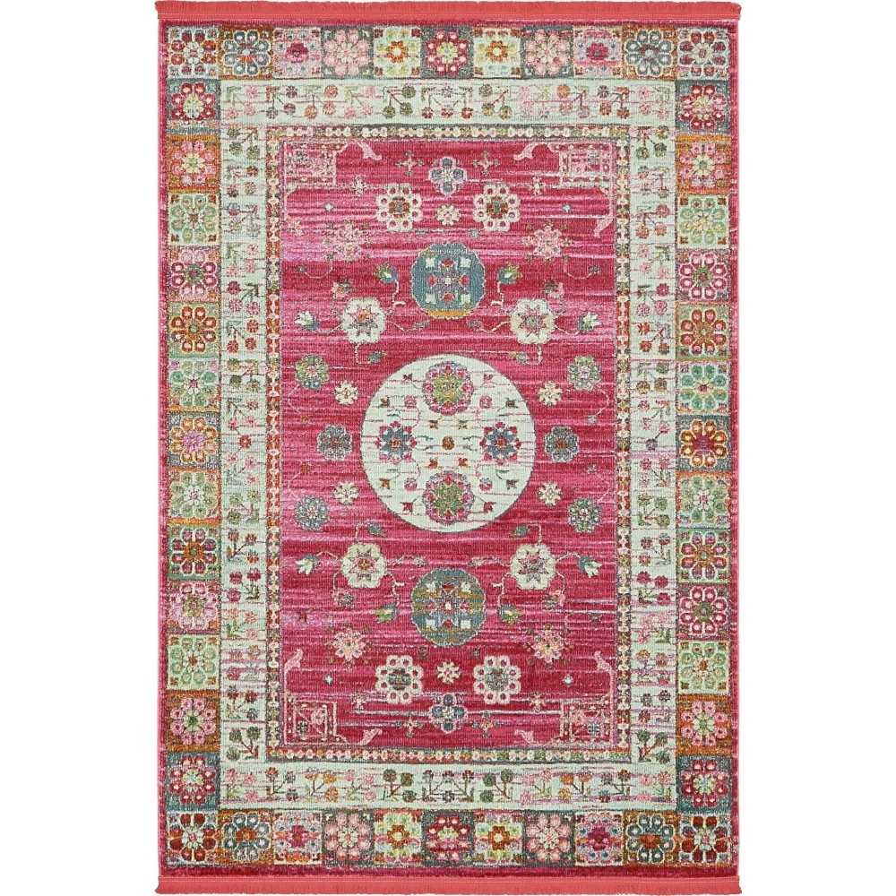 Rug Unique Loom Baracoa Pink Rectangular 4' 3 x 6' 0