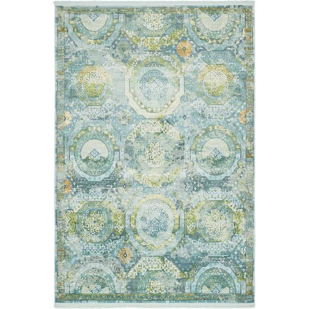 Rug Unique Loom Baracoa Light Blue Rectangular 5' 5 x 8' 0