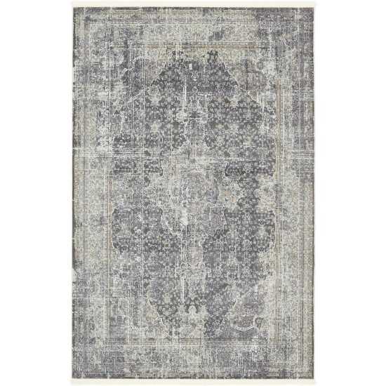 Rug Unique Loom Baracoa Dark Gray Rectangular 5' 5 x 8' 0