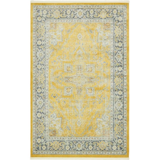 Rug Unique Loom Baracoa Yellow Rectangular 5' 5 x 8' 0