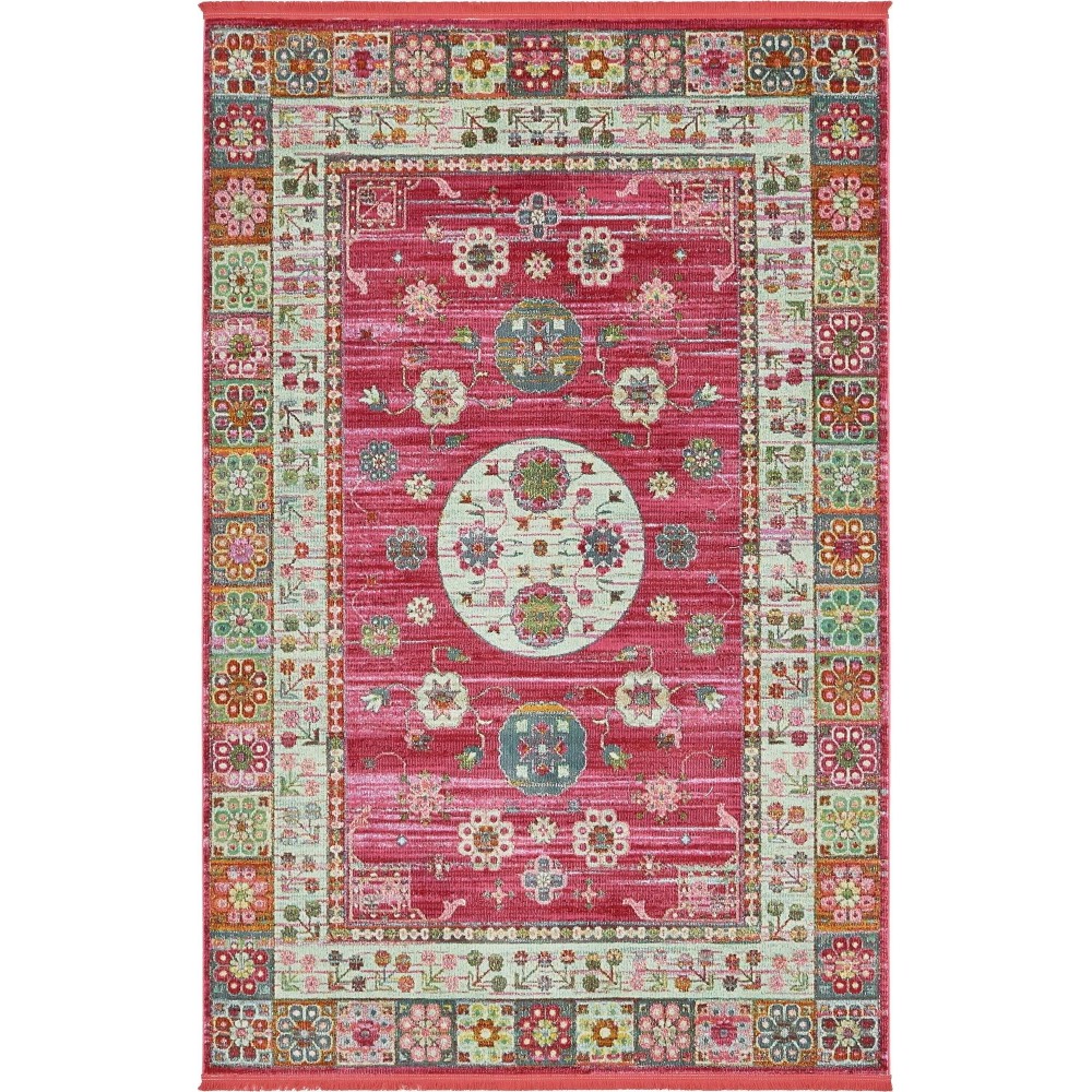 Rug Unique Loom Baracoa Pink Rectangular 5' 5 x 8' 0