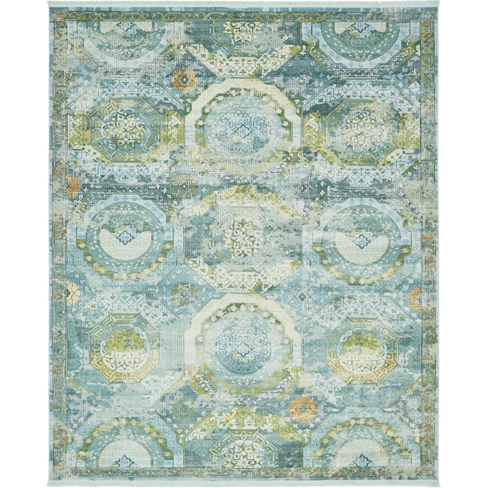 Rug Unique Loom Baracoa Light Blue Rectangular 8' 4 x 10' 0