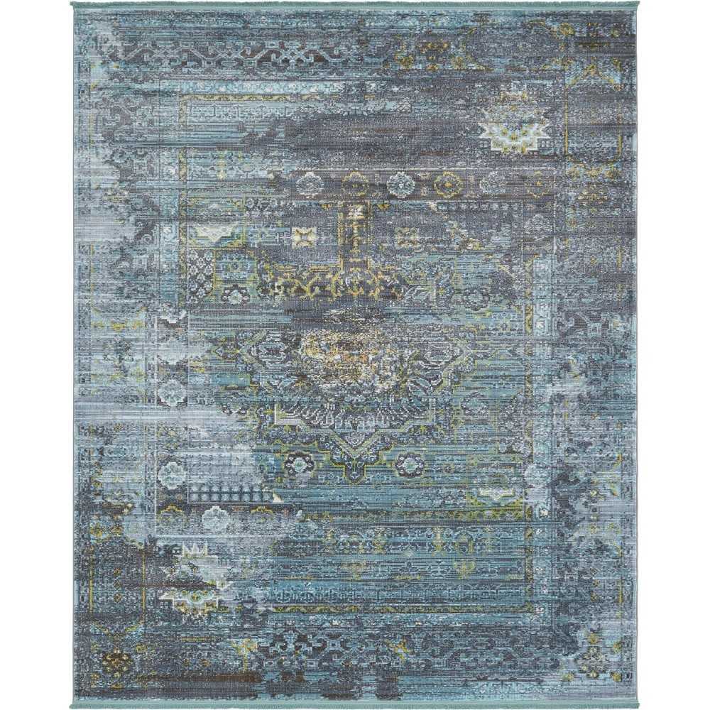 Rug Unique Loom Baracoa Dark Gray Rectangular 8' 4 x 10' 0