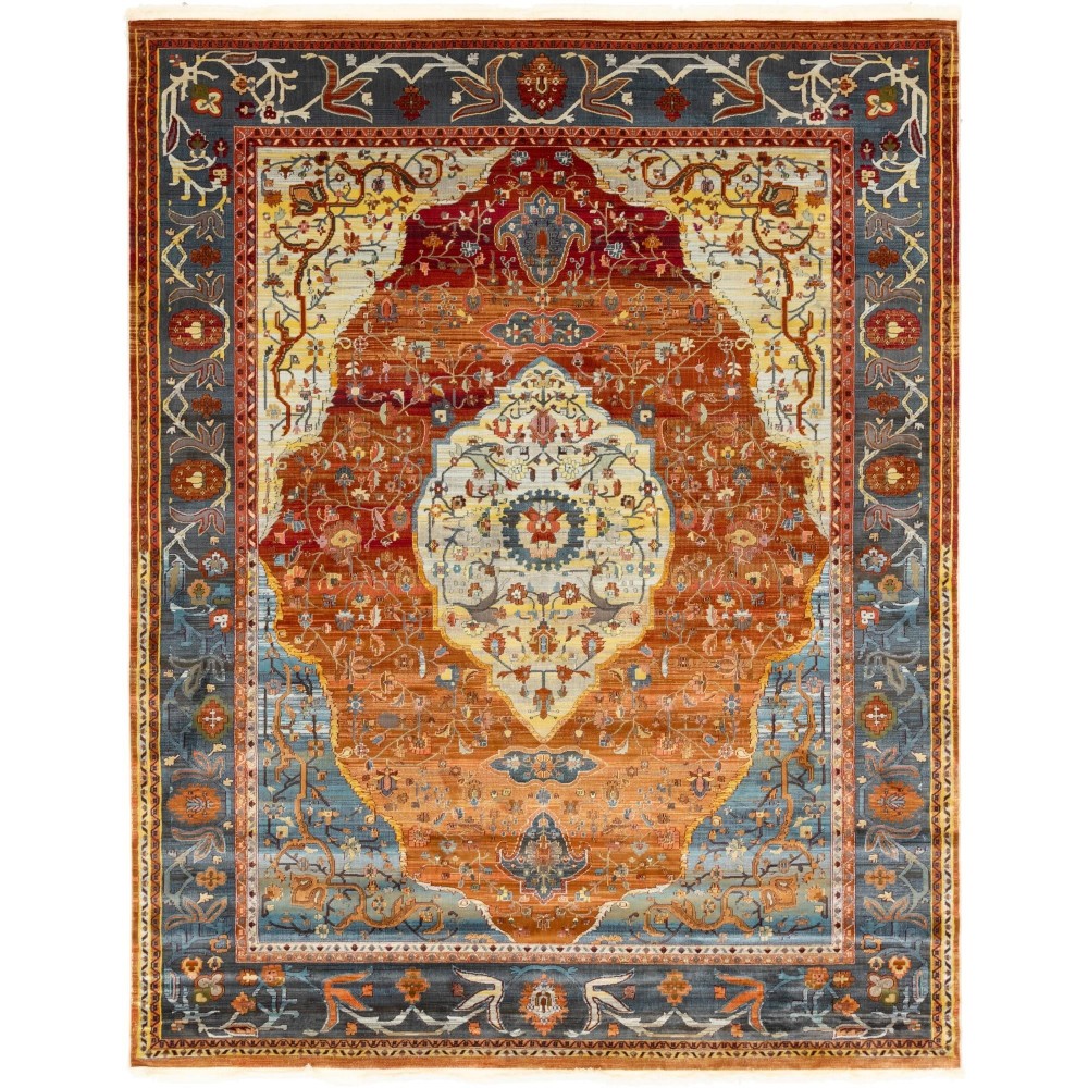 Rug Unique Loom Baracoa Rust Red Rectangular 8' 4 x 10' 0
