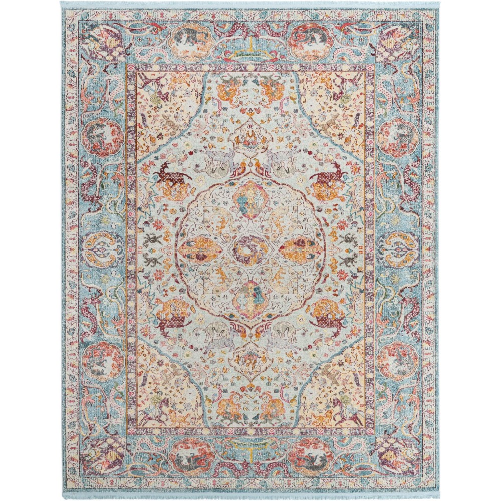 Rug Unique Loom Baracoa Light Blue Rectangular 8' 4 x 10' 0 Rug Unique Loom Baracoa Light Blue Rectangular 8' 4 x 10' 0