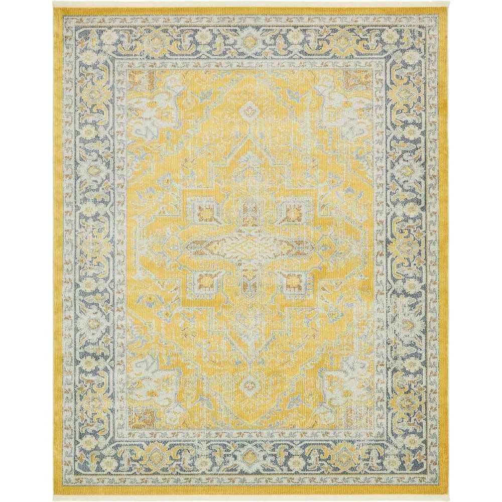 Rug Unique Loom Baracoa Yellow Rectangular 8' 4 x 10' 0