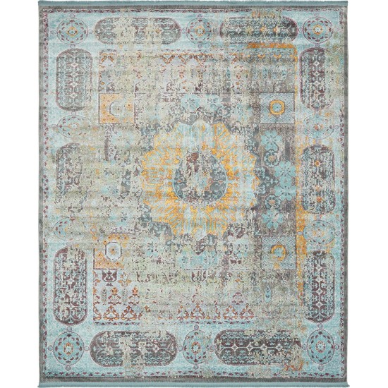 Rug Unique Loom Baracoa Blue Rectangular 8' 4 x 10' 0