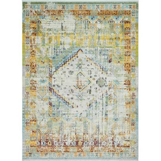 Rug Unique Loom Baracoa Light Blue Rectangular 10' 0 x 13' 0