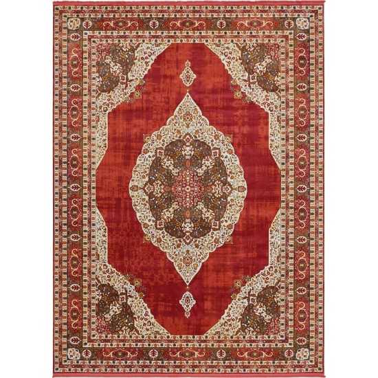 Rug Unique Loom Baracoa Red Rectangular 10' 0 x 13' 0