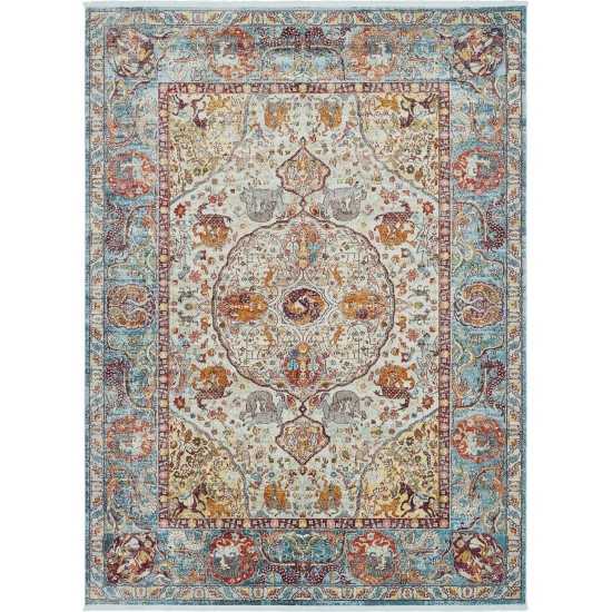 Rug Unique Loom Baracoa Light Blue Rectangular 10' 0 x 13' 0