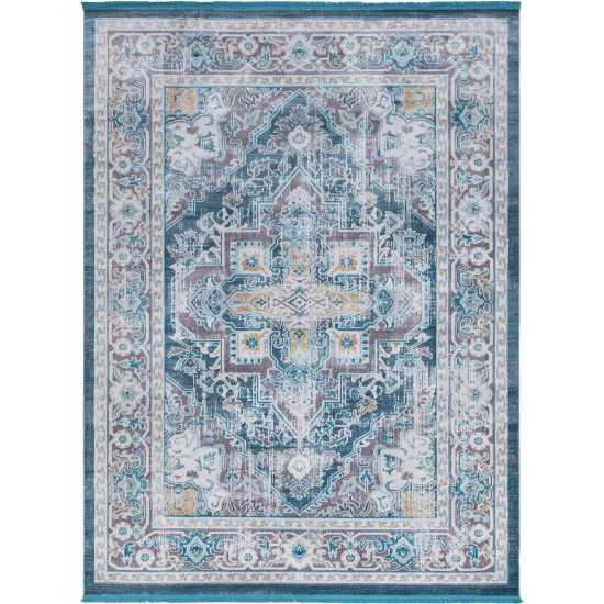 Rug Unique Loom Baracoa Blue Rectangular 10' 0 x 13' 0