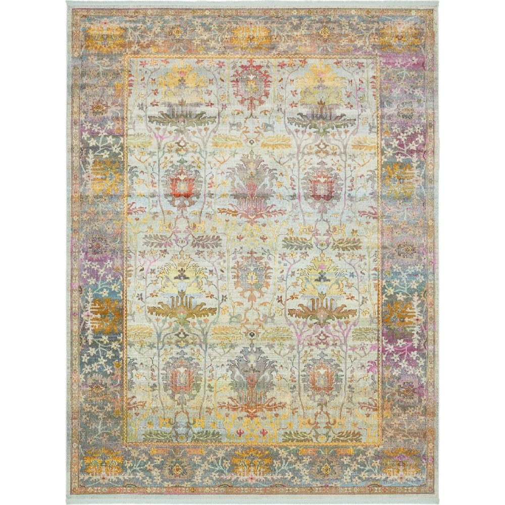 Rug Unique Loom Baracoa Light Blue Rectangular 10' 0 x 13' 0