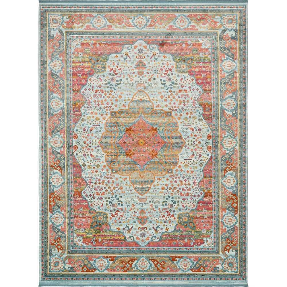 Rug Unique Loom Baracoa Light Blue Rectangular 10' 0 x 13' 0 Rug Unique Loom Baracoa Light Blue Rectangular 10' 0 x 13' 0