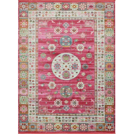 Rug Unique Loom Baracoa Pink Rectangular 10' 0 x 13' 0